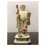 Large Vintage Hand Carved Chinese Bone Figure #3