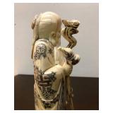 Large Vintage Hand Carved Chinese Bone Figure #3