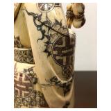 Large Vintage Hand Carved Chinese Bone Figure #3