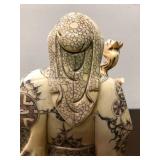 Large Vintage Hand Carved Chinese Bone Figure #3