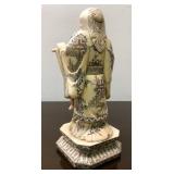 Large Vintage Hand Carved Chinese Bone Figure #3