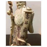 Large Vintage Hand Carved Chinese Bone Figure #3