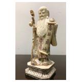Large Vintage Hand Carved Chinese Bone Figure #3