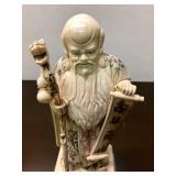 Large Vintage Hand Carved Chinese Bone Figure #3