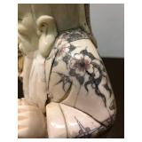 Large Vintage Hand Carved Chinese Bone Figure #3