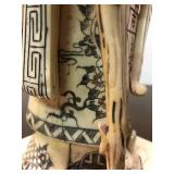 Large Vintage Hand Carved Chinese Bone Figure #3