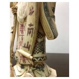 Large Vintage Hand Carved Chinese Bone Figure #3