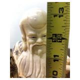 Large Vintage Hand Carved Chinese Bone Figure #3