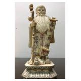 Large Vintage Hand Carved Chinese Bone Figure #3
