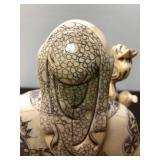 Large Vintage Hand Carved Chinese Bone Figure #3