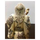 Large Vintage Hand Carved Chinese Bone Figure #3