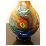Beautiful LARGE Hand-Blown Art Glass Vase
