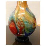 Beautiful LARGE Hand-Blown Art Glass Vase