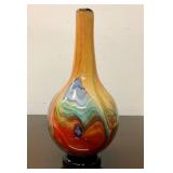 Beautiful LARGE Hand-Blown Art Glass Vase