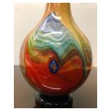 Beautiful LARGE Hand-Blown Art Glass Vase