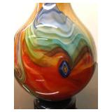 Beautiful LARGE Hand-Blown Art Glass Vase