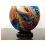 Beautiful LARGE Hand-Blown Art Glass Vase