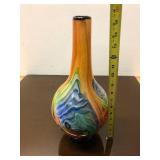 Beautiful LARGE Hand-Blown Art Glass Vase