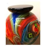 Beautiful LARGE Hand-Blown Art Glass Vase