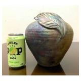 Very Nice Signed Raku Art Pottery Vase by John Clayton