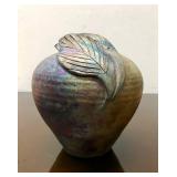 Very Nice Signed Raku Art Pottery Vase by John Clayton