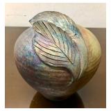 Very Nice Signed Raku Art Pottery Vase by John Clayton