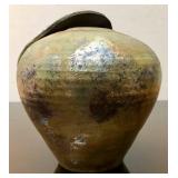 Very Nice Signed Raku Art Pottery Vase by John Clayton