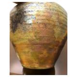 Very Nice Signed Raku Art Pottery Vase by John Clayton
