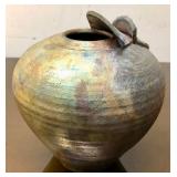 Very Nice Signed Raku Art Pottery Vase by John Clayton