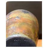 Very Nice Signed Raku Art Pottery Vase by John Clayton
