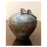 Very Nice Signed Raku Art Pottery Vase by John Clayton