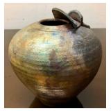 Very Nice Signed Raku Art Pottery Vase by John Clayton