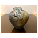 Very Nice Signed Raku Art Pottery Vase by John Clayton