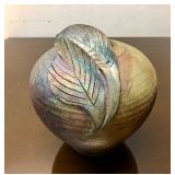 Very Nice Signed Raku Art Pottery Vase by John Clayton