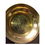 LARGE Ornate Vintage Brass & Hand Painted Blue Middle Eastern Pitcher