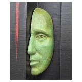 Large Signed Contemporary Wall Sculpture w/Face