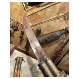 Early Antique Moroccan Jambiya Sword w/Sheath