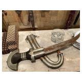 Early Antique Moroccan Jambiya Sword w/Sheath