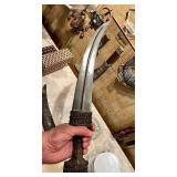 Early Antique Silver Mounted Khanjar Dagger w/Sheath - Eastern Turkey / Kurdish