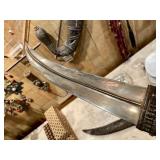 Early Antique Silver Mounted Khanjar Dagger w/Sheath - Eastern Turkey / Kurdish