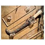 Early Ornate Antique Sino-Tibetan Silver Mounted Dagger w/Sheath