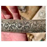 Early Ornate Antique Sino-Tibetan Silver Mounted Dagger w/Sheath