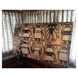 MASSIVE Vintage Handmade African Mud Cloth Painting