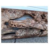Outstanding Old Papua New Guinea Large Carved Story Board