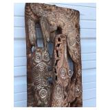 Outstanding Old Papua New Guinea Large Carved Story Board