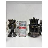 Exceptional LARGE Mid Century Signed Art Pottery Complete Chess Set by Alfaraz Pottery