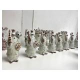 Exceptional LARGE Mid Century Signed Art Pottery Complete Chess Set by Alfaraz Pottery