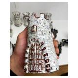 Exceptional LARGE Mid Century Signed Art Pottery Complete Chess Set by Alfaraz Pottery