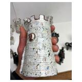 Exceptional LARGE Mid Century Signed Art Pottery Complete Chess Set by Alfaraz Pottery