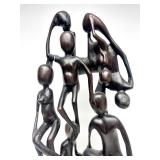 Excellent Large Vintage Carved Hardwood Makonde Spirit Sculpture #1